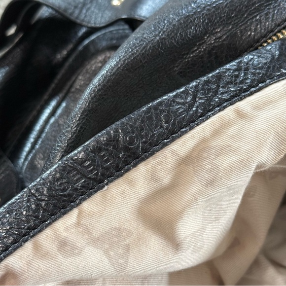 Vintage See by Chloe Funny Love Black Leather Shoulder Bag with Flaw - Picture 16 of 16